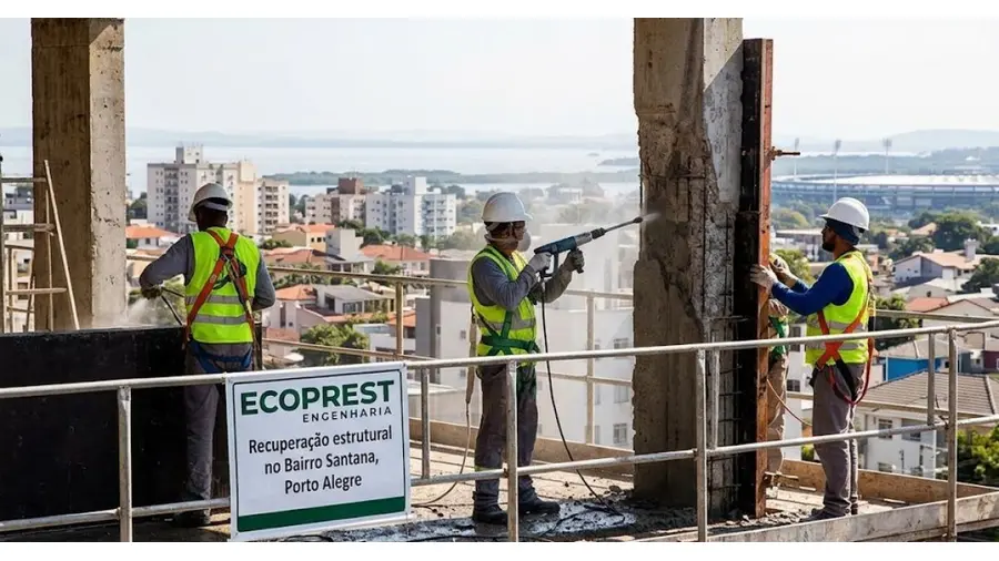 Recuperação estrutural no Bairro Santana, Porto Alegre